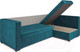 Миниатюра изображения товара Диван угловой Mebel-Ars Мансберг (бархат сине-зеленый Star Velvet 43 Black Green)