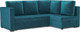 Миниатюра изображения товара Диван угловой Mebel-Ars Мансберг (бархат сине-зеленый Star Velvet 43 Black Green)