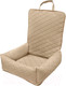 Миниатюра изображения товара Автокресло для собак ElCrucce 45x45x60 (экокожа, бежевый/бежевая строчка)