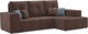 Миниатюра изображения товара Диван угловой Mebel-Ars Монреаль правый (велюр молочный шоколад / НВ-178/13)