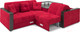 Миниатюра изображения товара Диван угловой Mebel-Ars Прага (кордрой красный)