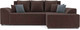 Миниатюра изображения товара Диван угловой Mebel-Ars Каскад правый (велюр молочный шоколад НВ-178 13)
