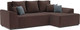Миниатюра изображения товара Диван угловой Mebel-Ars Каскад правый (велюр молочный шоколад НВ-178 13)