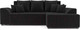 Миниатюра изображения товара Диван угловой Mebel-Ars Каскад правый (велюр черный НВ-178 17)