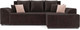 Миниатюра изображения товара Диван угловой Mebel-Ars Каскад правый (кордрой коричневый)
