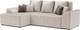 Миниатюра изображения товара Диван угловой Mebel-Ars Каскад левый (бархат бежевый Star Velvet 6 Beige)