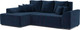 Миниатюра изображения товара Диван угловой Mebel-Ars Каскад левый (темно-синий/Luna 034)