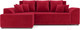 Миниатюра изображения товара Диван угловой Mebel-Ars Каскад левый (кордрой красный)
