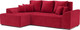 Миниатюра изображения товара Диван угловой Mebel-Ars Каскад левый (кордрой красный)