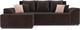 Миниатюра изображения товара Диван угловой Mebel-Ars Каскад левый (кордрой коричневый)