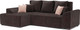 Миниатюра изображения товара Диван угловой Mebel-Ars Каскад левый (кордрой коричневый)