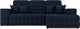 Миниатюра изображения товара Диван угловой Mebel-Ars Мадрид правый (темно-синий/Luna 034)