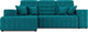 Миниатюра изображения товара Диван угловой Mebel-Ars Мадрид левый (бархат сине-зеленый Star Velvet 43 Black Green)
