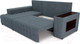 Миниатюра изображения товара Диван угловой Mebel-Ars Мадрид левый (велюр серо-синий HB-178 26)