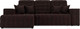 Миниатюра изображения товара Диван угловой Mebel-Ars Мадрид левый (велюр шоколад НВ-178 16)