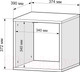 Миниатюра изображения товара Стеллаж Mebel-Ars Калакс 1x1 (венге цаво)