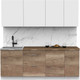 Миниатюра изображения товара Кухонный гарнитур Интермебель Микс Топ-6 2.1м (белый премиум/дуб каньон/венато)