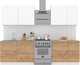 Миниатюра изображения товара Кухонный гарнитур Интермебель Микс Топ-7 2.2м (белый премиум/дуб крафт золотой/мрамор лацио белый)