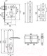 Миниатюра изображения товара Замок врезной Trodos 61/76 (никель)