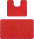 Миниатюра изображения товара Набор ковриков для ванной и туалета Maximus Unimax 2586 (50x80/40x50, светло-красный)