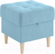 Миниатюра изображения товара Пуф Сонум Norton 45-45 (рогожка голубой/бук)