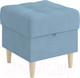 Миниатюра изображения товара Пуф Сонум Norton 45-45 (замша голубой/бук)