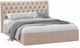 Миниатюра изображения товара Двуспальная кровать ТриЯ Скарлет универсальная тип 1 с ПМ и заглушиной 160x200 (велюр мокко светлый)