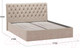 Миниатюра изображения товара Двуспальная кровать ТриЯ Скарлет универсальная тип 1 с ПМ и заглушиной 160x200 (велюр мокко светлый)