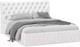 Миниатюра изображения товара Двуспальная кровать ТриЯ Скарлет универсальная тип 1 с ПМ и заглушиной 160x200 (кожзам белый)