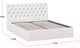 Миниатюра изображения товара Двуспальная кровать ТриЯ Скарлет универсальная тип 1 с ПМ и заглушиной 160x200 (кожзам белый)