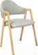 Миниатюра изображения товара Стул Mio Tesoro Луна DC-048A (серый/дерево)