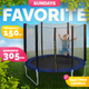 Миниатюра изображения товара Батут Sundays Favorite 10FT (синий, с сеткой)