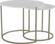 Миниатюра изображения товара Комплект журнальных столиков Калифорния мебель Лесли (белый мрамор/титан)