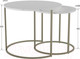Миниатюра изображения товара Комплект журнальных столиков Калифорния мебель Лесли (белый мрамор/титан)