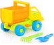 Миниатюра изображения товара Набор игрушек для песочницы Полесье Самосвал Кузя с лопаткой и грабельками / 1276