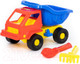 Миниатюра изображения товара Набор игрушек для песочницы Полесье Самосвал Кузя-2 с совком и грабельками / 2808