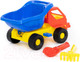 Миниатюра изображения товара Набор игрушек для песочницы Полесье Самосвал Кузя-2 с совком и грабельками / 2808