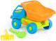 Миниатюра изображения товара Набор игрушек для песочницы Полесье Самосвал Кузя-2 с совком и грабельками / 2808