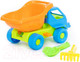 Миниатюра изображения товара Набор игрушек для песочницы Полесье Самосвал Кузя-2 с совком и грабельками / 2808