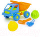 Миниатюра изображения товара Набор игрушек для песочницы Полесье Самосвал Кузя-2 с совком, грабельками и формочками / 2945