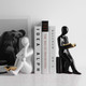 Миниатюра изображения товара Ограничитель для книг Merry Bear Home Decor Читающая пара Черное и белое / 30001263