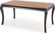 Миниатюра изображения товара Обеденный стол Halmar Windsor раскладной 160-240x90x76 (дуб темный/черный)