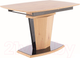Миниатюра изображения товара Обеденный стол Signal Houston раскладной 120-160x80x76 (дуб/дуб/черный лак)