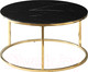 Миниатюра изображения товара Журнальный столик Signal Sabine (эффект черного мрамора/золото)