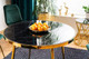 Миниатюра изображения товара Обеденный стол Signal Calvin (эффект черного мрамора/золото)