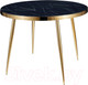Миниатюра изображения товара Обеденный стол Signal Calvin (эффект черного мрамора/золото)