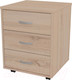 Миниатюра изображения товара Тумба Seven Dreams Выкатная 3 ящика SD-250 (дуб сонома)