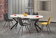 Миниатюра изображения товара Обеденный стол Halmar Peroni 100-250x100x75 (белый мрамор/черный)