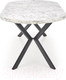 Миниатюра изображения товара Обеденный стол Halmar Peroni 100-250x100x75 (белый мрамор/черный)