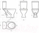 Миниатюра изображения товара Унитаз напольный Sanita Luxe Формат WC.CC/Format/1-P/WHT.G/S1 (с сиденьем)